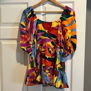 Terra & Sky Multicolor Abstract Blouse